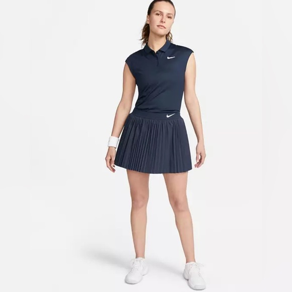 Nike Women's Dri-FIT Club Pleated Golf/Tennis Skirt, Size M, Navy blue - Picture 5 of 8